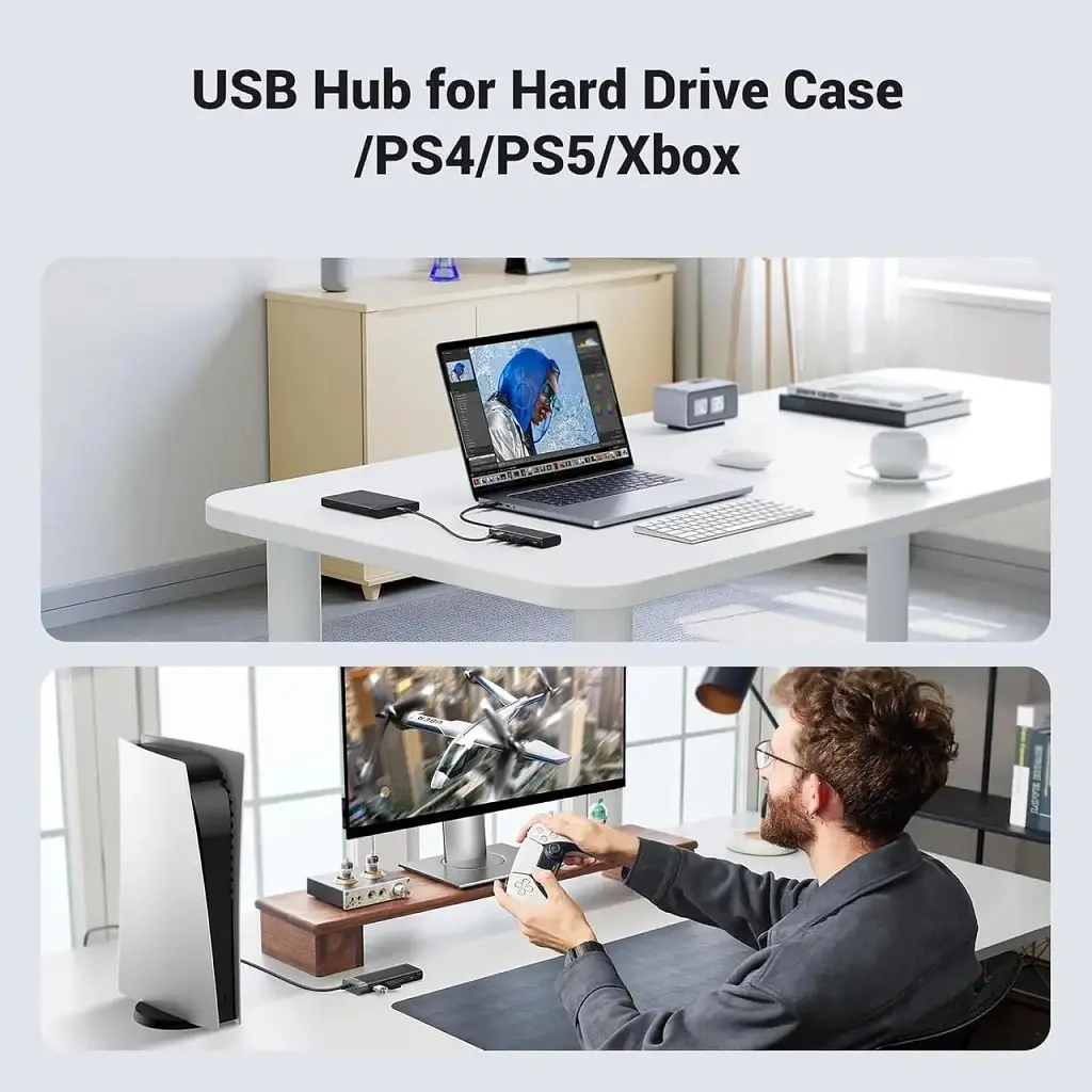 Концентратор Ugreen USB 3.0 to 4xUSB 3.2 Gen1 CM653 black (15548) - фото 9