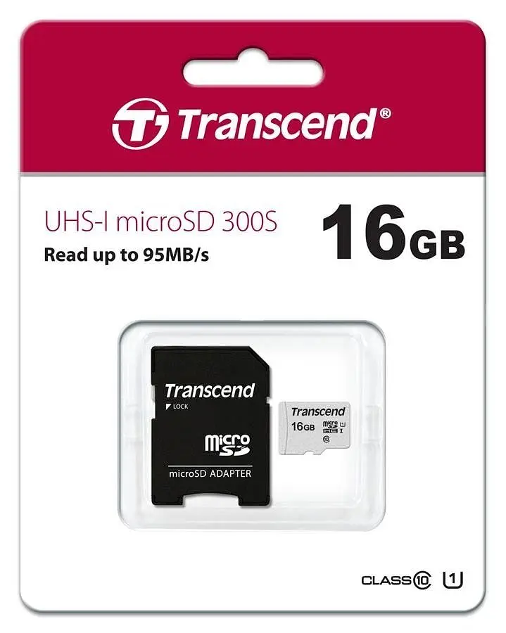 Карта пам'яті Transcend microSDHC 300S 16 GB UHS-I + SD Adapter (TS16GUSD300S-A) [33745] - фото 5