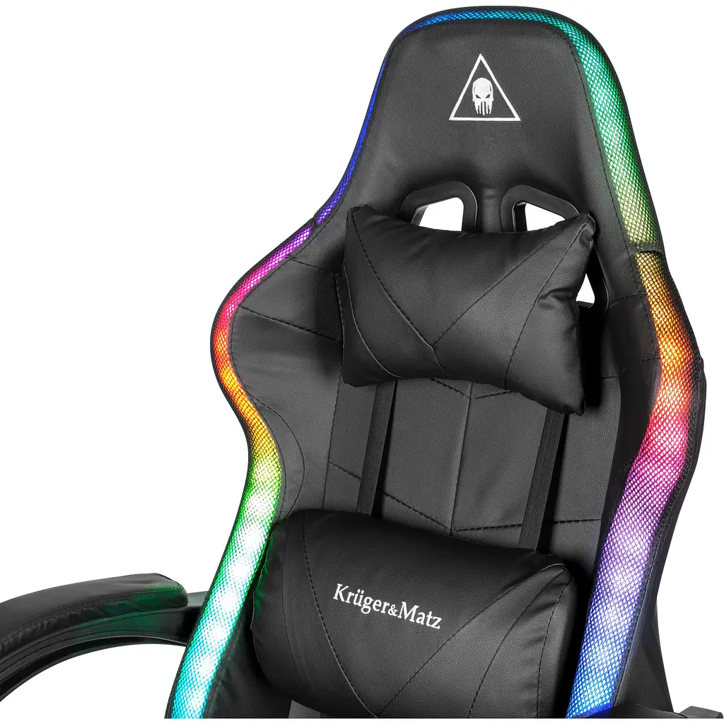 Кресло геймерское Kruger&Matz GX-150 с подставкой для ног с подсветкой RGB - фото 8