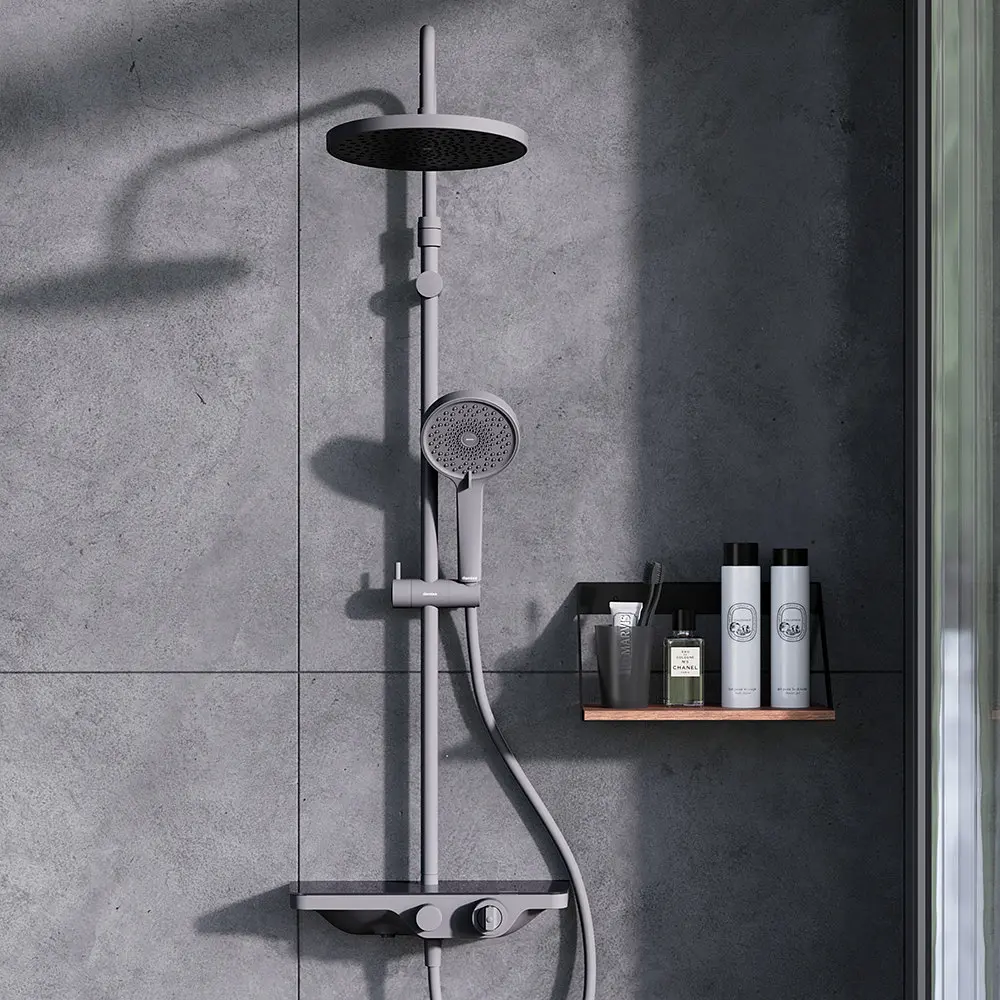 Душова система з виливом Damixa Scandinavian Pure з полицею black 947760300 - фото 2