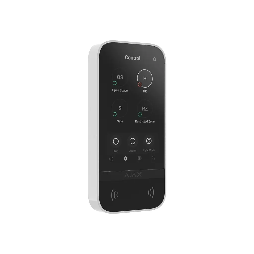 Клавіатура до охоронної системи Ajax KeyPad TouchScreen white
