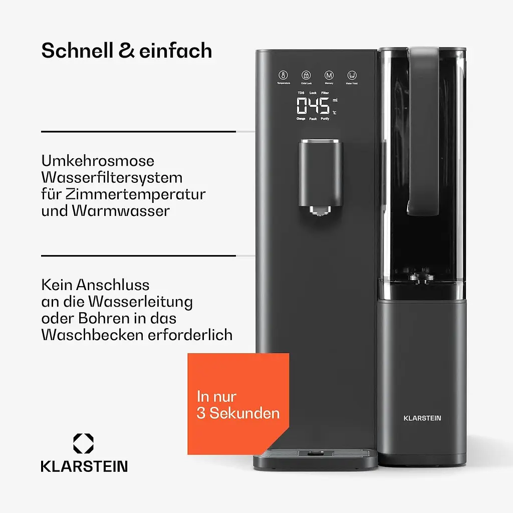 Фильтр воды обратного осмоса Klarstein VitalPour Бак 5 л (10046405) - фото 2