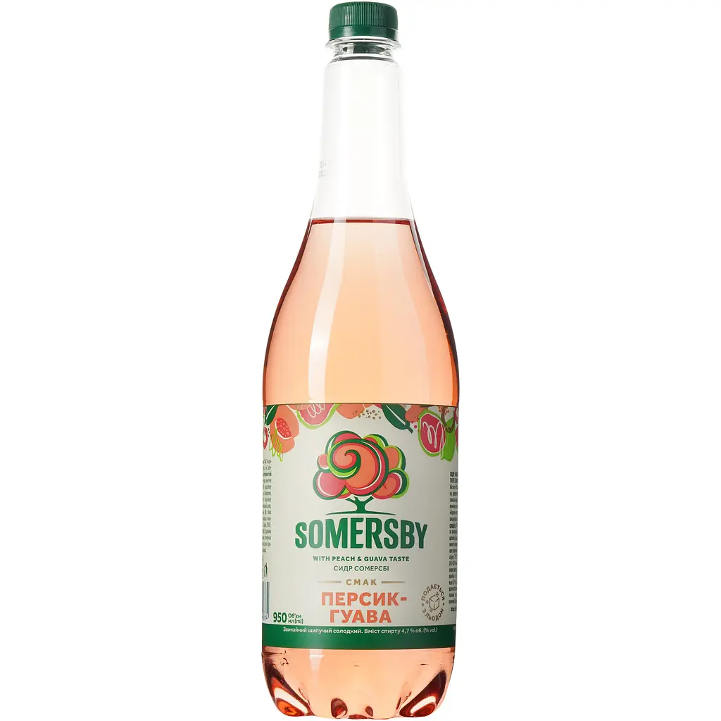 Сидр Somersby Персик-Гуава 4.7% ПЕТ 0.95 л - фото 4