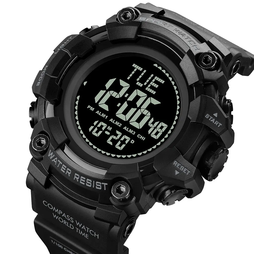 Чоловічий наручний годинник 2037BK Black Skmei acs0030369 - фото 3