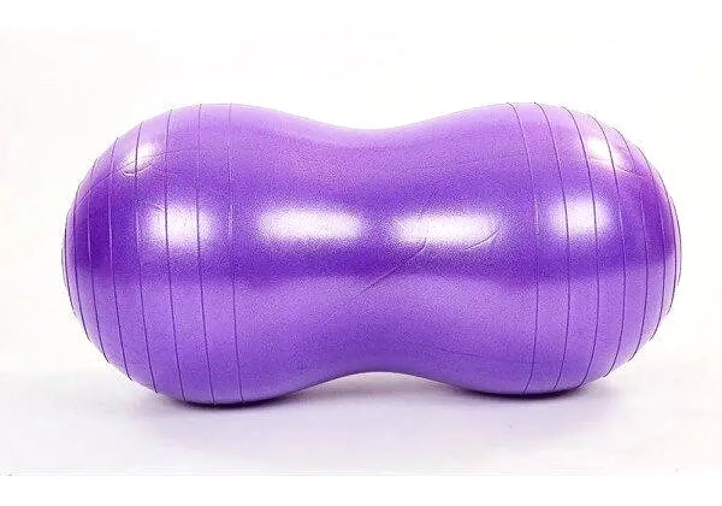 М'яч для фітнесу EasyFit Peanut 45х90 см фіолетовий (фітбол горіх-арахіс) (EF-3022-V) - фото 2