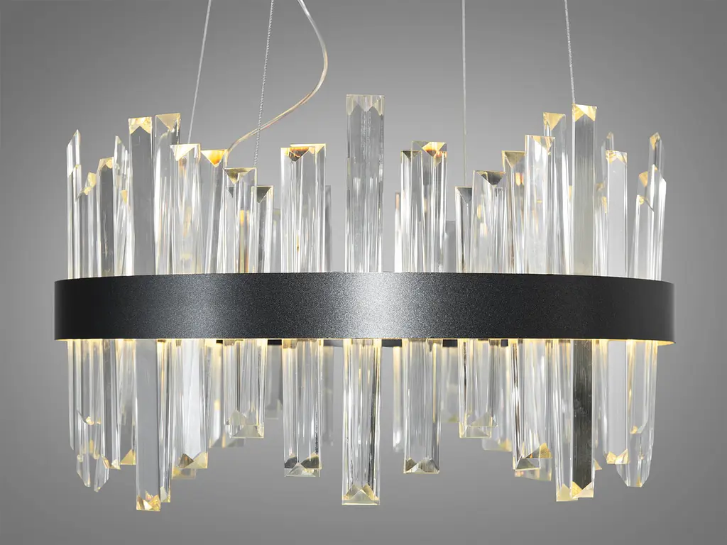 Люстра стельова LED Diasha 836/400PB, 90W, чорний, сучасний стиль для коридору, вітальні, спальні, кухні - фото 2