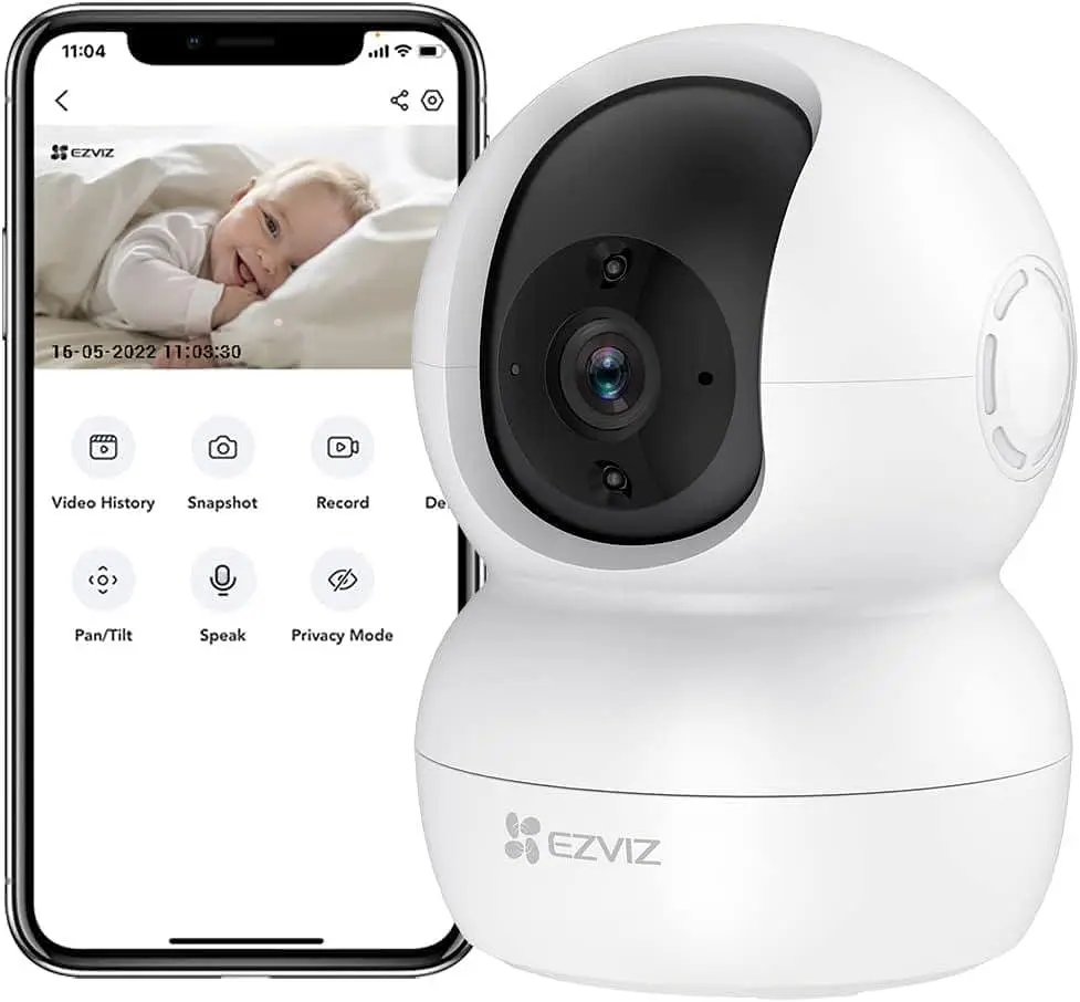 IP камера EZVIZ WLAN 1080P, обертова, двосторонній звук, нічне бачення, сумісна з Alexa