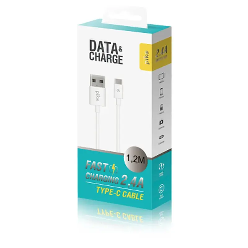 Дата кабель USB 2.0 AM to USB-C 1.2m White Piko (1283126477522) - фото 3
