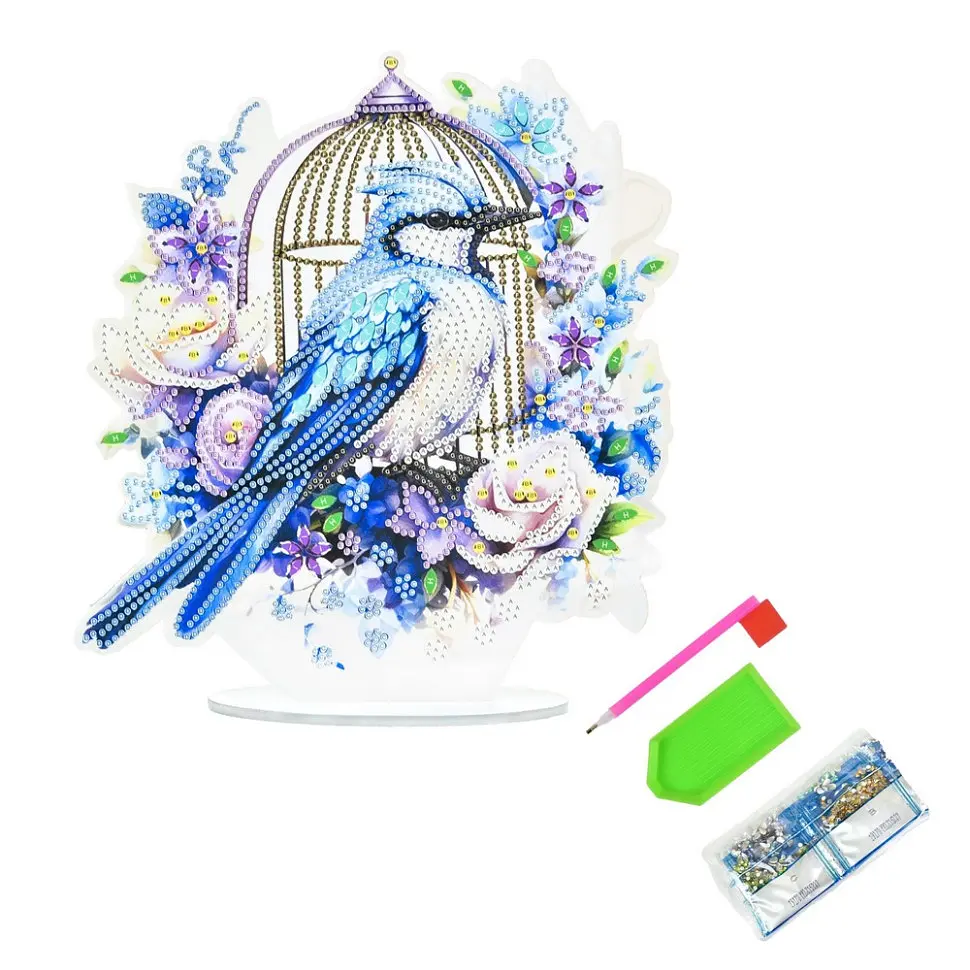 Набір для творчості алмазна мозаїка "Вільний політ" YKLZ15277 на підставці 25х25 см - фото 2