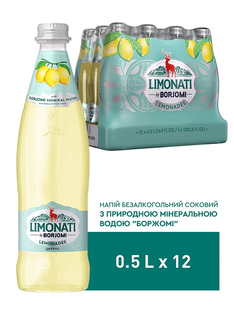 Уцінка. Лимонад Borjomi  Limonati Цитрус сильногазований 0.5 л  - фото 5