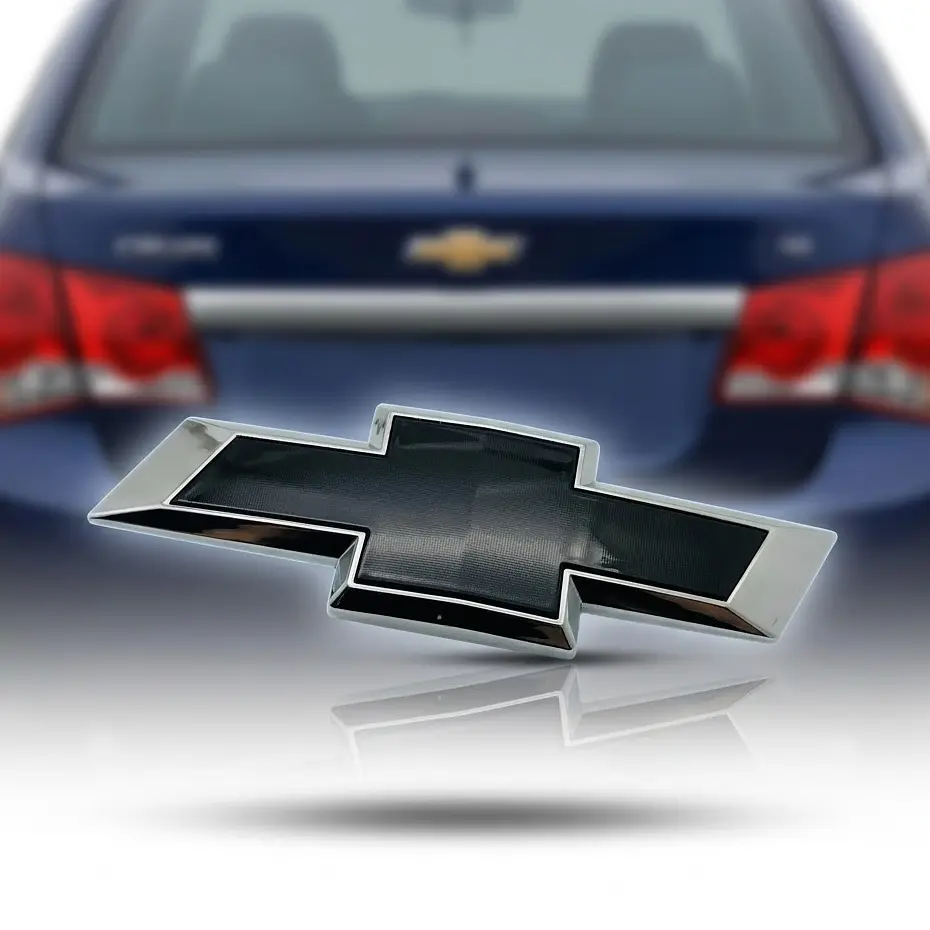 Емблема багажника Chevrolet Cruze (2009-2014) 170х55 мм Чорний Хром (скотч напрямні) - фото 2