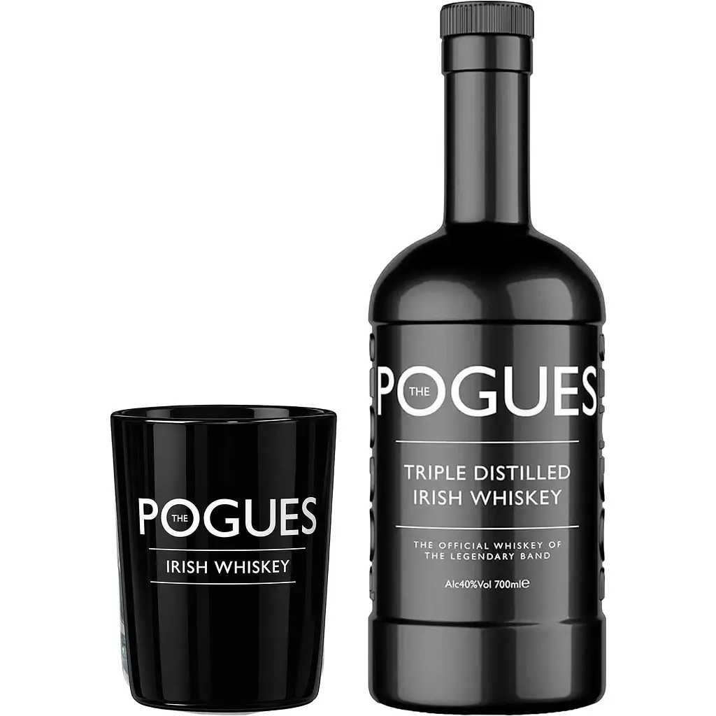 Набір Віскі The Pogues Blended Irish Whiskey 40%, 0.7 л + склянка 290 мл в подарунковій упаковці - фото 2
