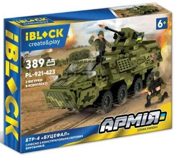 Конструктор Військовий Танк БТР-4 Буцефал IBLOCK Армія - фото 2