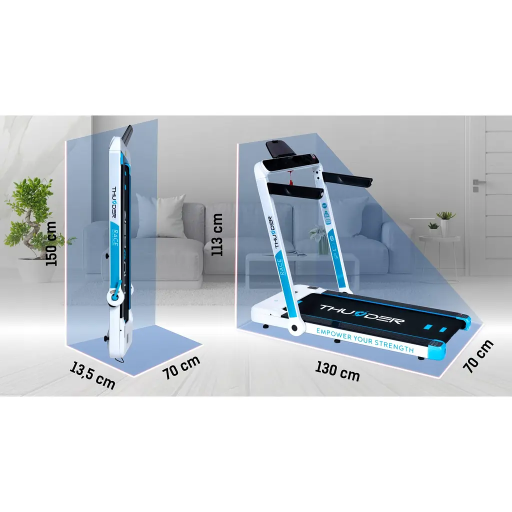 Беговая дорожка THUNDER Race White - фото 2