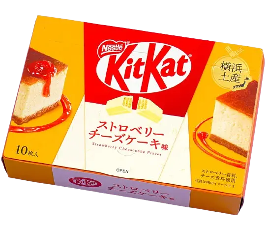 Шоколадні міні батончики KitKat Yokohama Strawberry Cheesecake 10шт, 150г - фото 3