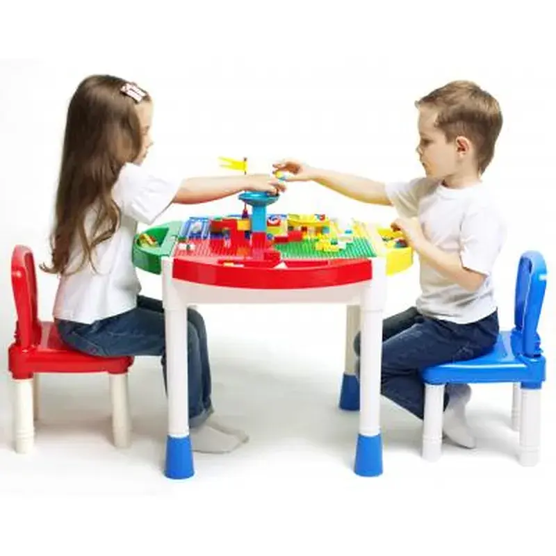 Дитячий стіл Microlab Toys Конструктор Ігровий Центр + 2 стільці (GT-14) - фото 4