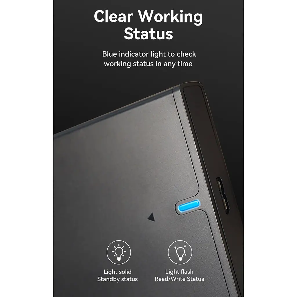 Зовнішня кишеня Vention 2.5" HDD/SSD USB 3.0 Micro-B Black (KPAB0) - фото 8