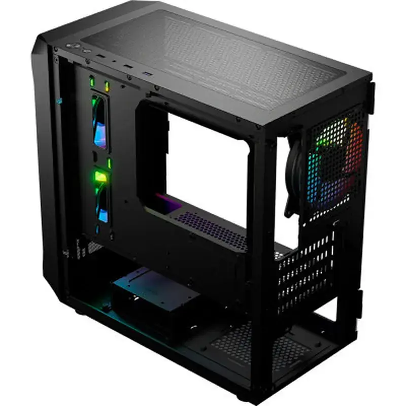 Корпус для ПК Logic concept PORTOS MESH+GLASS ARGB fans 3x120mm BLACK (AM-PORTOS-10-0000000-0002) - фото 9
