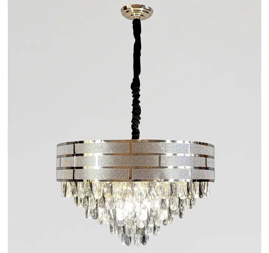 Велика кришталева підвісна люстра Artlight 884611/600, золото, 12 ламп E14, Ø59,5 см, від 13-20 м² - фото 4