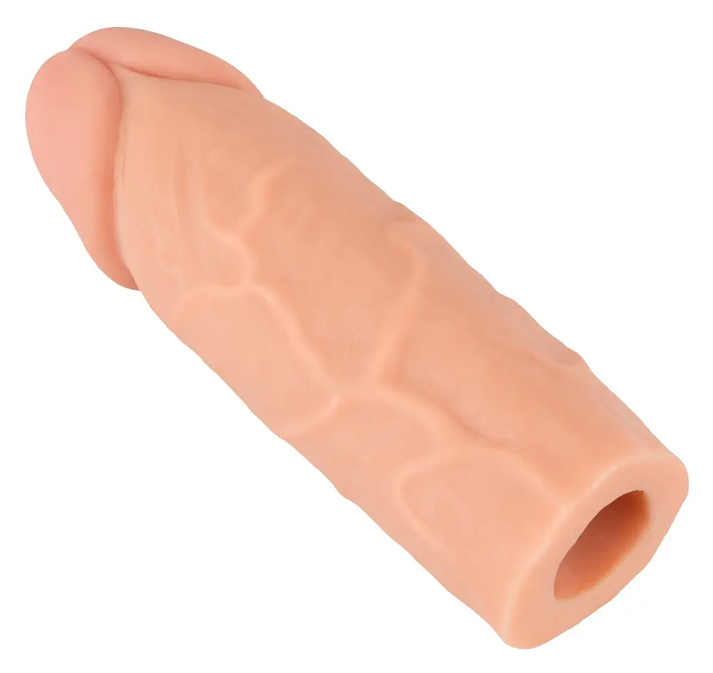 Насадка на пенис Nature Skin Extension Sleeve 15,5 см (телесный) - фото 21