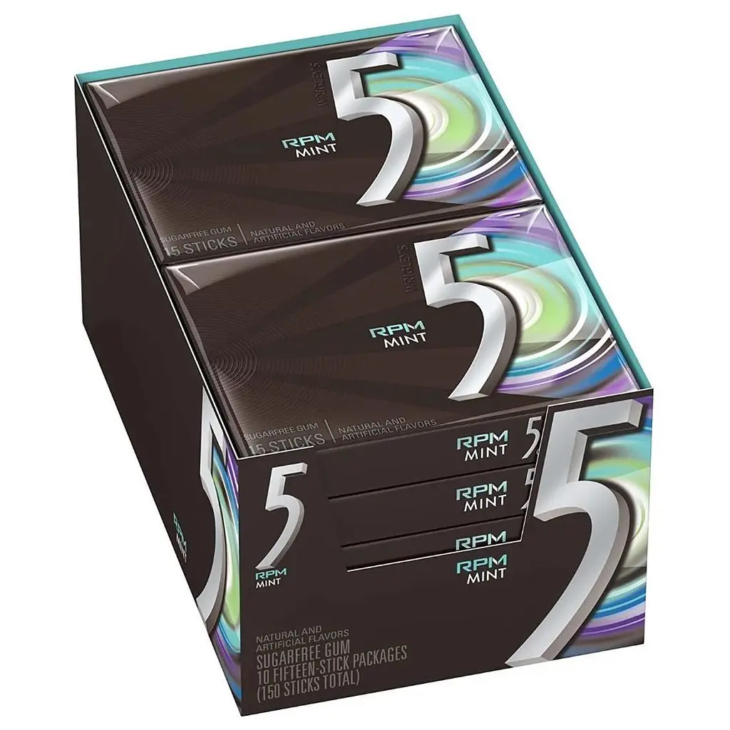 Жувальна гумка Wrigley's 5 Gum RPM Mint Sugar Free 15 sticks - фото 5