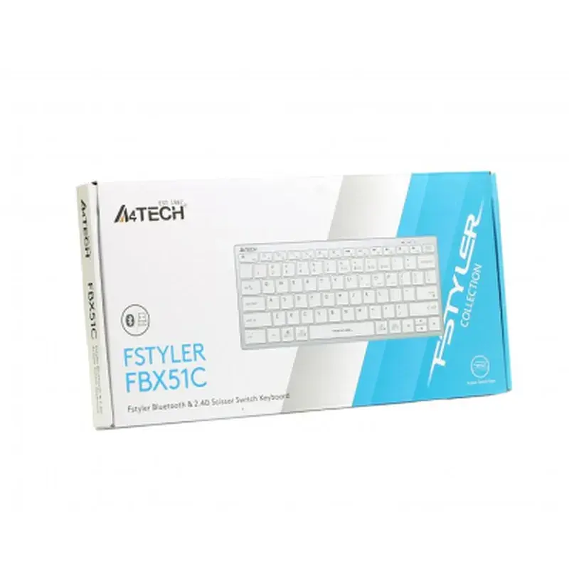 Клавіатура A4Tech FBX51C Wireless/Bluetooth White (4711421972987) - фото 8