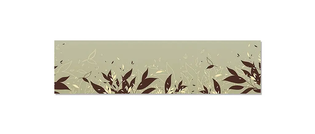 Кухонний фартух Намальоване листя вінілове для кухні 65х250 см Рослини Бежевий Happy Pocket Z185033 - фото 7