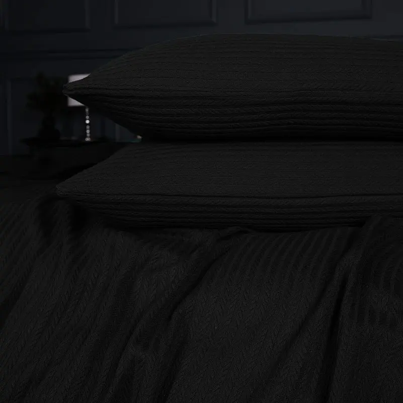 Покривало з наволочками MirSon №10-06 Arrowline Black (2200010404463) - фото 3