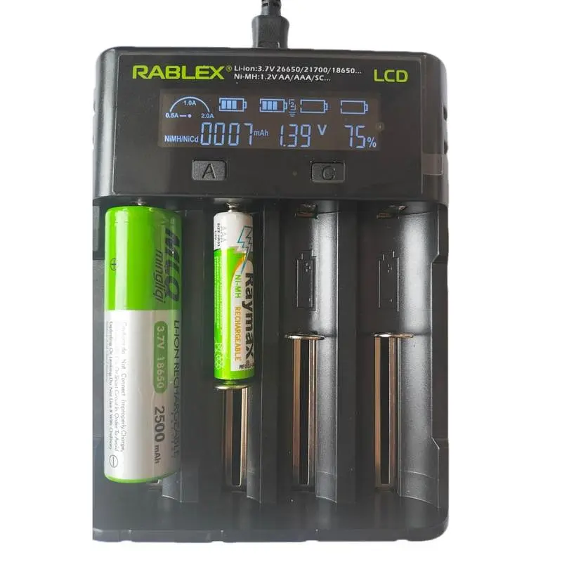 Зарядний пристрій для акумуляторів Rablex RB-405 з LCD дисплеєм А/АА/ААА/АААА/С/SC/F6 Hi-Cd Ni-MH - фото 3