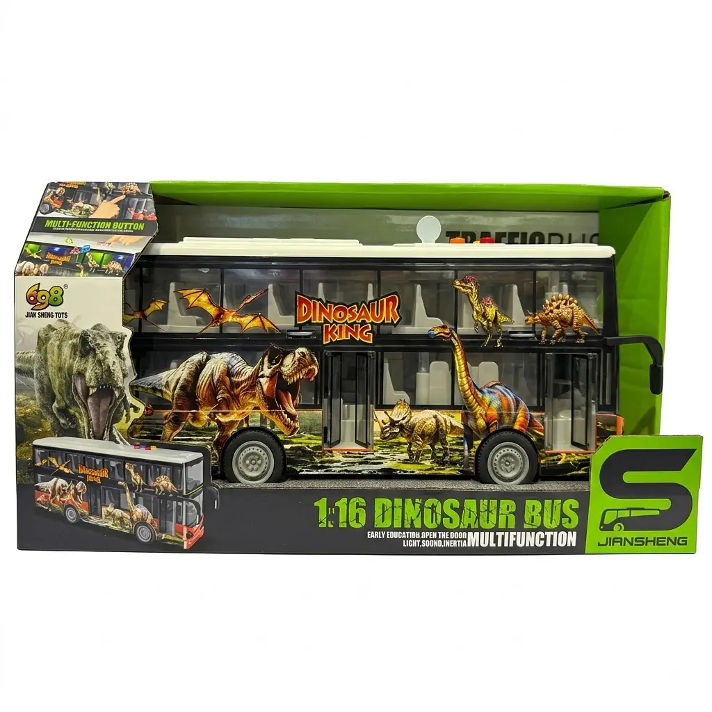 Автобус двоповерховий Cars S з динозаврами (CJ-4833205)