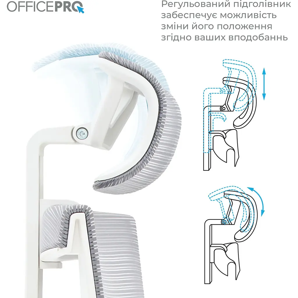 Офисное кресло OfficePro Elegant OC660-W-LG-LG White/Light Gray [148667] - фото 8
