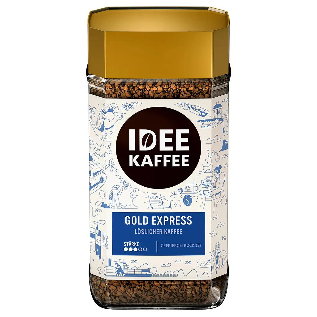 Кава розчинна IDEE Kaffee Gold Express 100 г (4006581003238)