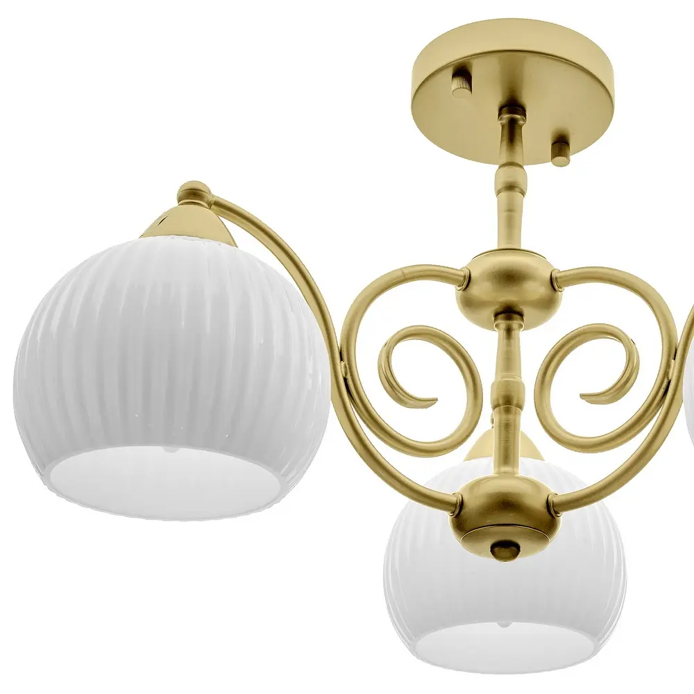 Люстра потолочная Brille классическая E27 60W G (BR-01459C/3) - фото 3