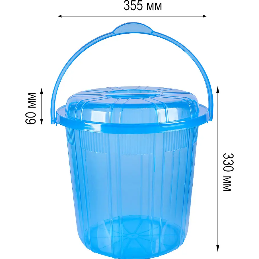 Відро Stars Plast блакитний 21 л (94337/блак) - фото 3