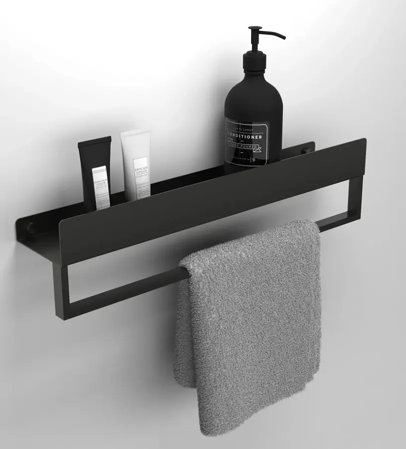 Полка для ванны Rea SF01 45 black matt REA-06000, Черный матовый - фото 3