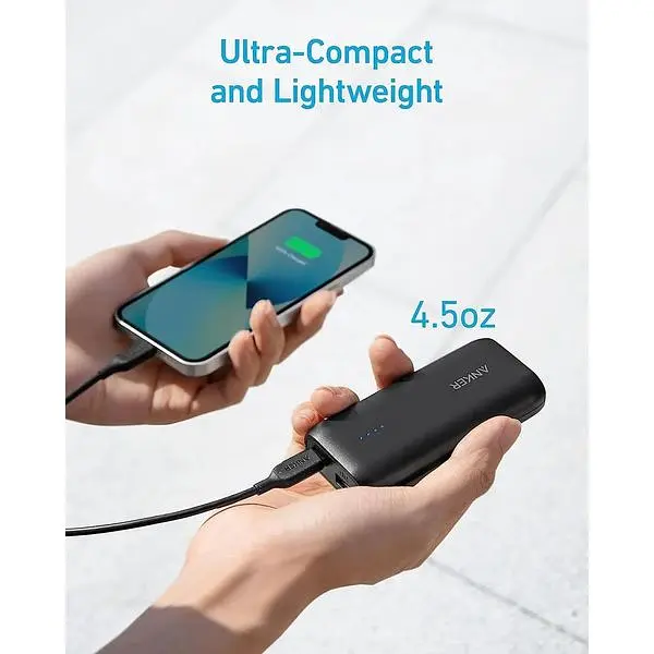 Портативний зарядний пристрій Anker 321 PowerCore 5K ємністю 5200 мАг сумісний з iPhone 13 та 12 серії - фото 2