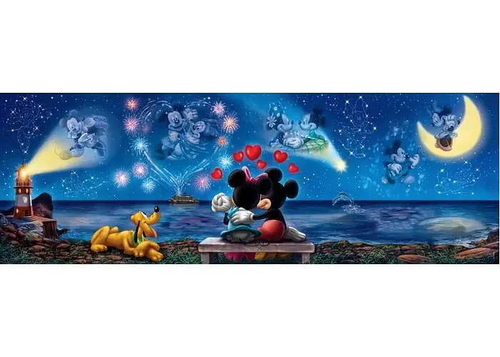 Пазл Clementoni Історія кохання Міккі та Мінні, Disney (Disney Mickey&Minnie Panorama Puzzle - 1000 pcs.), 1000 ел. (панорама) (39503) - фото 2
