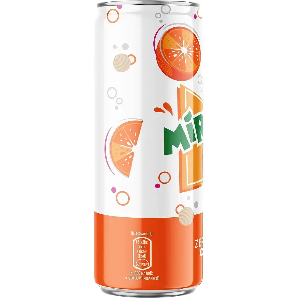 Напиток Mirinda Апельсин без сахара безалкогольный сильногазированный 0.33 л - фото 4