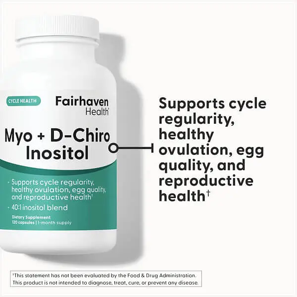 Інозитол (B-8) Myo + D-Chiro Inositol 120 капсул Fairhaven Health vit0005901 - фото 4