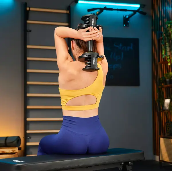 Гантель розбірна регульована Trex Sport 2-11,5кг чорний - фото 8