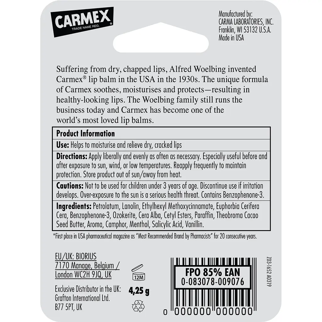 Бальзам для губ у стіку Carmex зі смаком суниці 4.25 г - фото 4