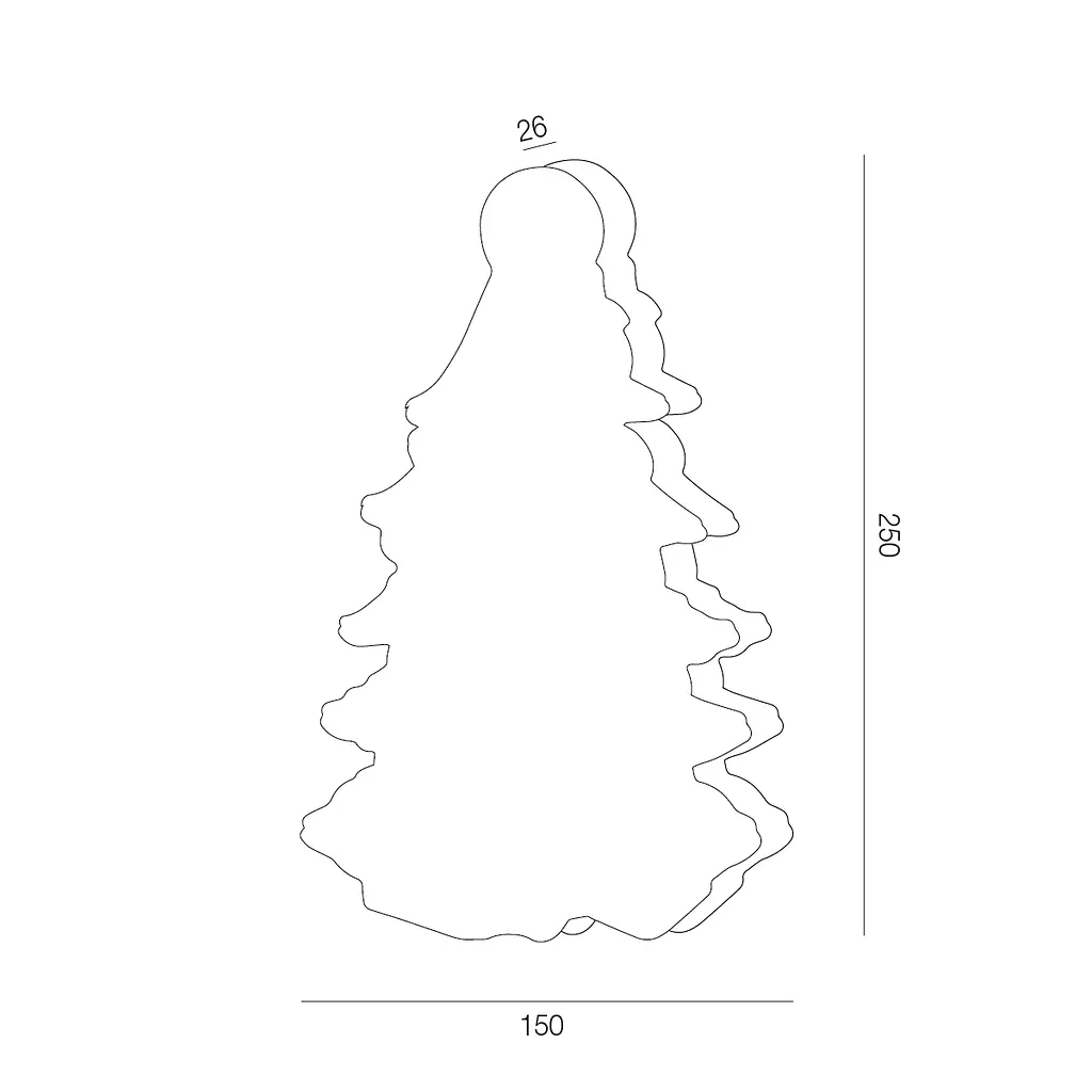 Игрушка светодиодная подвесная MBM My Home Елка 15х25х2.6 см (DH-NY-79 COLOR) - фото 5