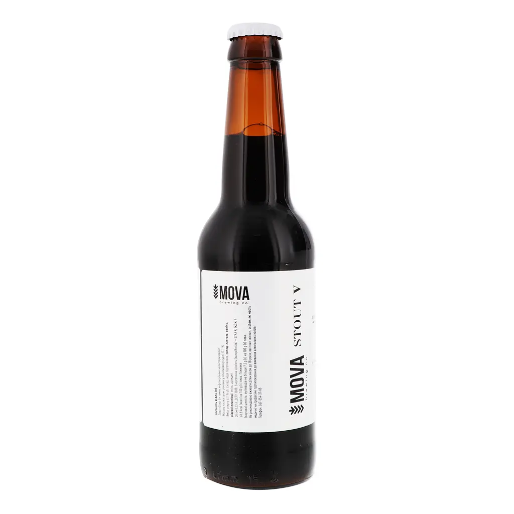 Пиво MOVA Stout Vanilla, темне, нефільтроване, 4,9%, 0,33 л - фото 5