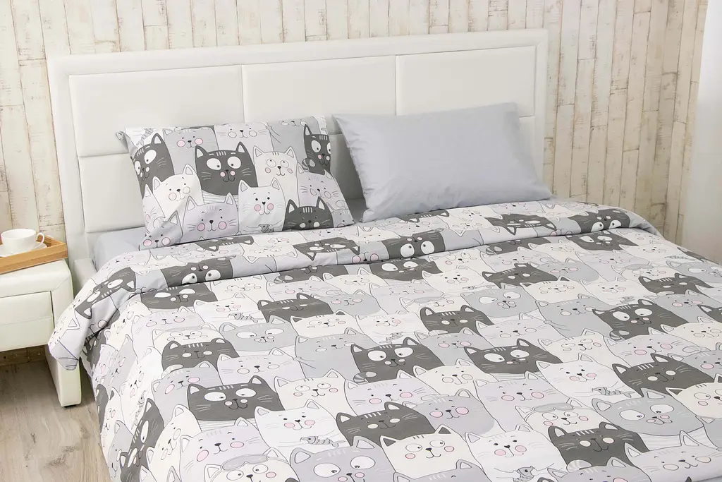 Комплект постільної білизни Руно євро "Grey Cat" бязь 845.114Б_Grey Cat - фото 2