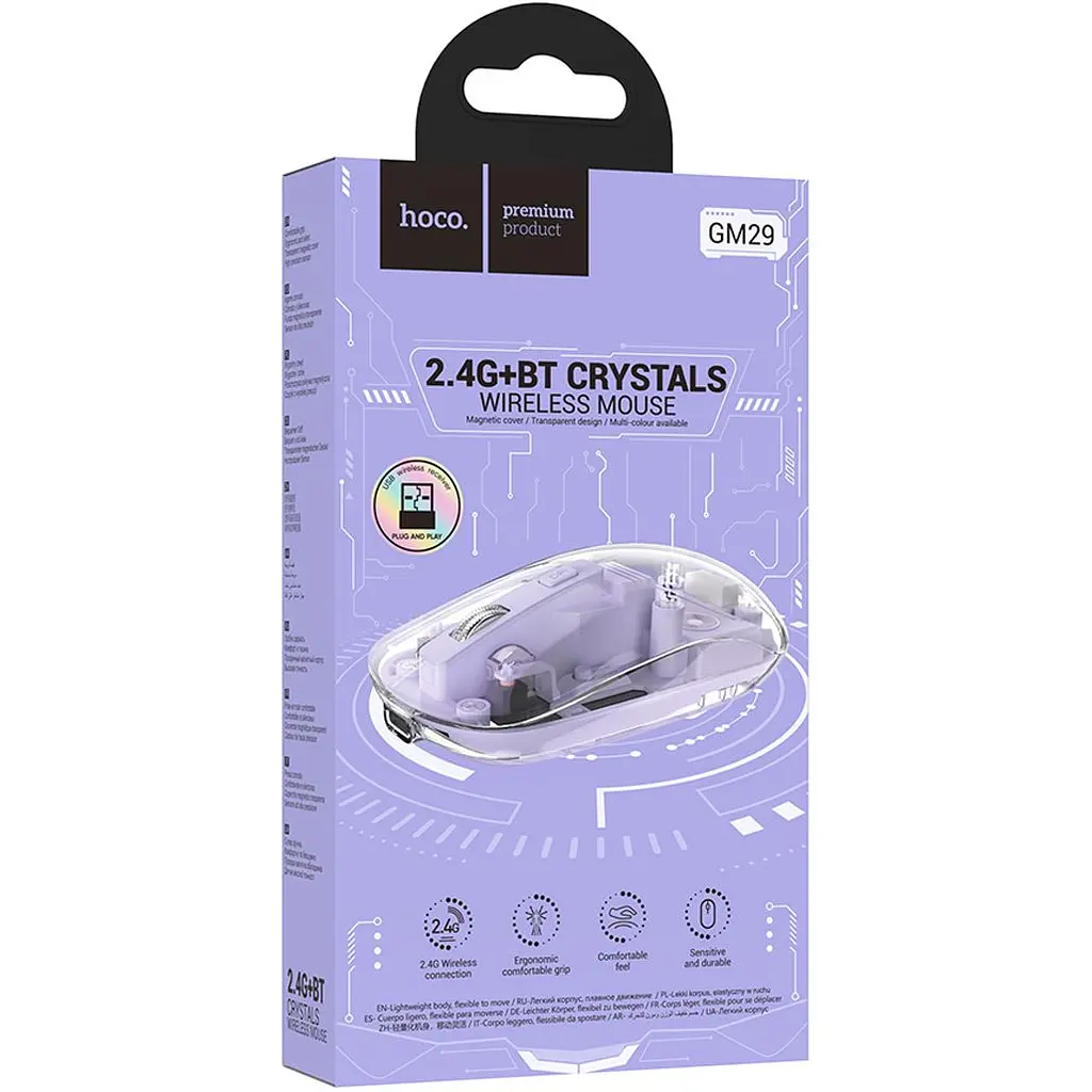 Миша Hoco GM29 Crystals Romantic Purple (785121) [136150] - фото 8