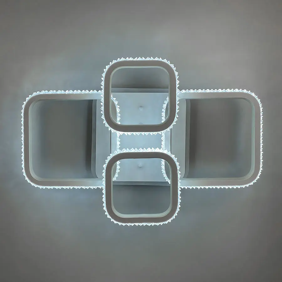 Светодиодная LED люстра с подсветкой RGB в белом корпусе | Ст. A 77074/2+2 RGB WT | Line F - фото 4