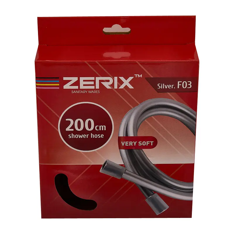 Шланг для душу Zerix Silver.F03 200 см ZX5686, Хром - фото 2