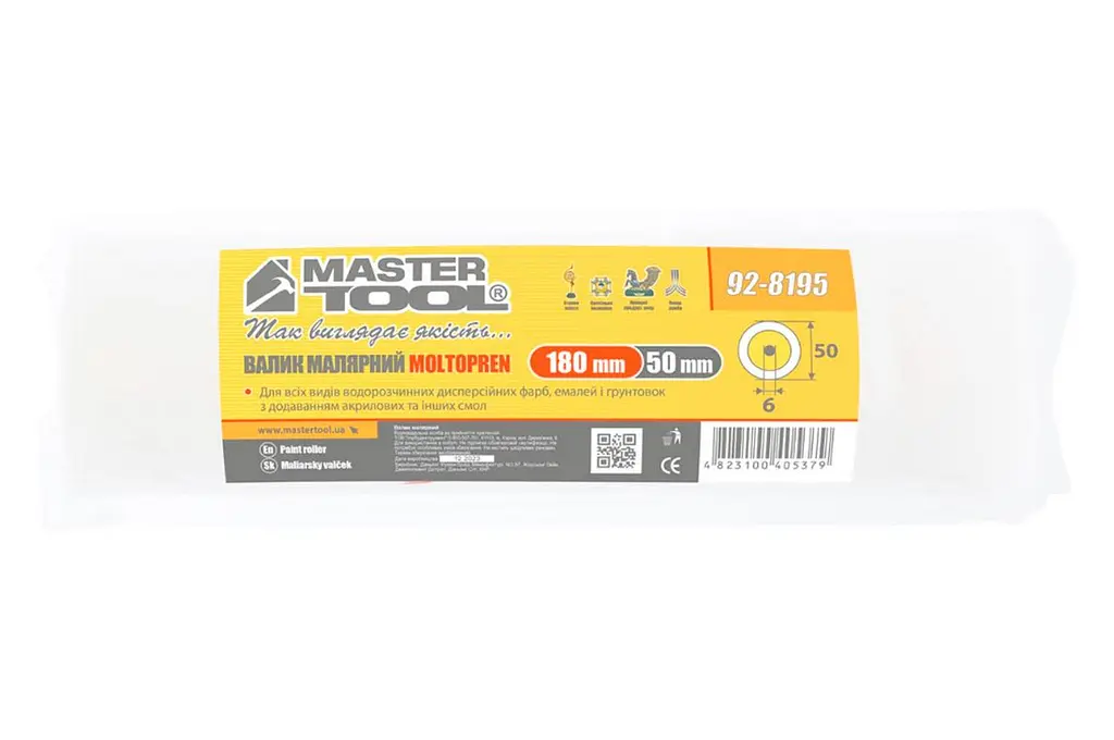 Малярний валик мольтопрен Mastertool 6 х 50 х 190 мм (в упаковці 5 шт.) - фото 3
