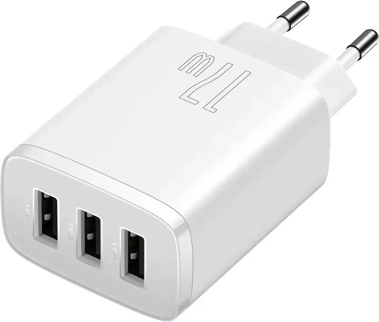 Зарядний пристрій Baseus Compact Charger 3U 17W EU white (CCXJ020102) - фото 3