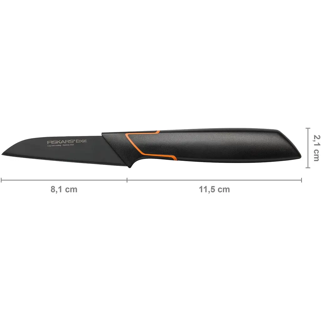 Ніж кухонний Fiskars Edge для овочів 8 см Black (1003091) - фото 5